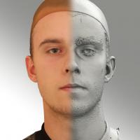 3D head scan of neutral emotion - Jirka