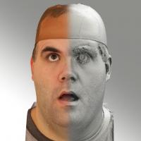 3D head scan of looking up emotion - Martin