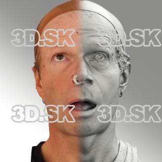 3D head scan of looking up emotion - Richard