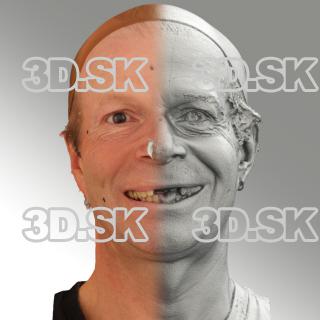 3D head scan of smiling emotion - Richard