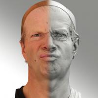 3D head scan of angry emotion - Richard