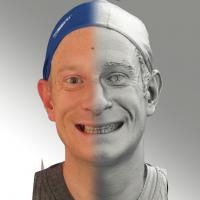 3D head scan of smiling emotion - Marcel