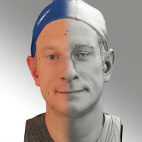 3D head scan of natural smiling emotion - Marcel