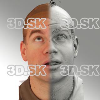 3D head scan of looking up emotion - Petr