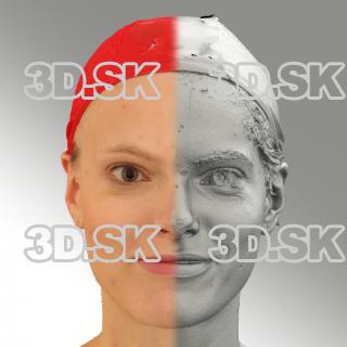 3D head scan of natural smiling emotion - Dana