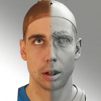 3D head scan of looking up emotion - Jiri