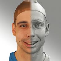 3D head scan of smiling emotion - Jiri