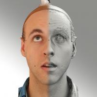 3D head scan of looking up emotion - Lukas