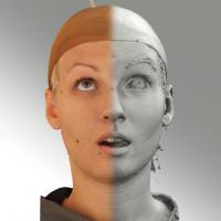 3D head scan of looking up emotion - Iva