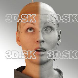 3D head scan of looking up emotion - Iva