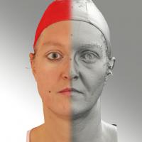 3D head scan of neutral emotion - Daniela