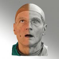 3D head scan of looking up emotion - Zdenek