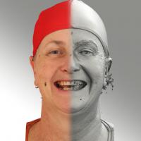 3D head scan of smiling emotion - Jana