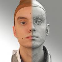 3D head scan of neutral emotion - Lukas
