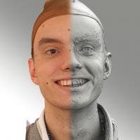 3D head scan of smiling emotion - Lukas