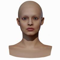 Retopologized 3D Head scan of Tamila