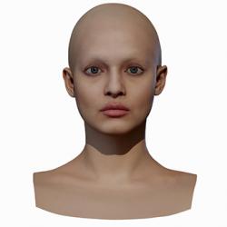Retopologized 3D Head scan of Chloe Parker