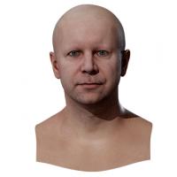 Retopologized 3D Head scan of Martin