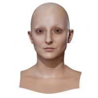 Retopologized 3D Head scan of Sarka
