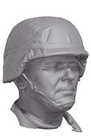 US Army Tactical Helmet 3D Scan Head