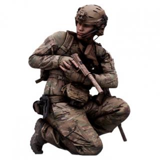 Cleaned 3D scan Frankie Perry Army USA Recon Crouch