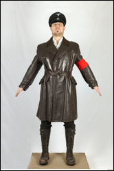  Photos Germany Gestapo Soldier in leather suit 1 
