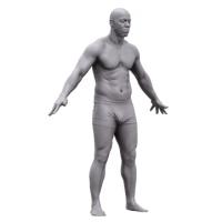 Base Scan David's Nude Body