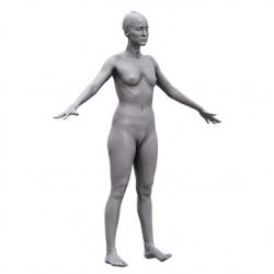 Base Scan Eva's Nude Body