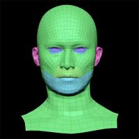 Retopologized 3D Head scan of Hatsu Tanzan SubDivision