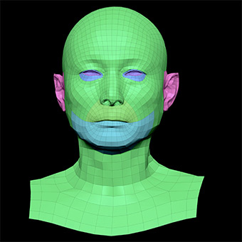 Head Man Asian 3D Retopologised Heads