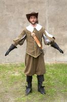  Photos Historical Musketeer in cloth armor 2 