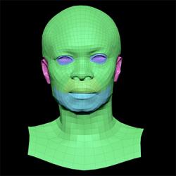 Retopologized 3D Head scan of Eddison Bates SubDivision