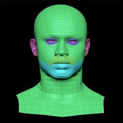 Retopologized 3D Head scan of Javion Norris SubDivision