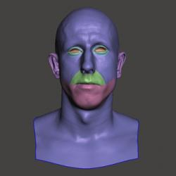 Retopologized 3D Head scan of Zdenek K SubDivision