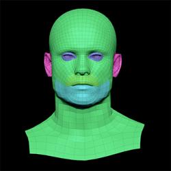 Retopologized 3D Head scan of Gilbert SubDivision