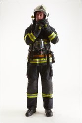  Sam Atkins Fire Fighter with Helmet 