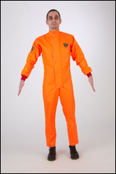  Shawn Jacobs Painter in Orange Coveralls A Pose 