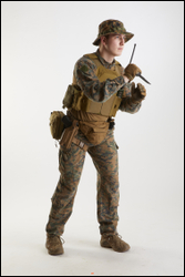  Casey Schneider Soldier Pose with Knife 
