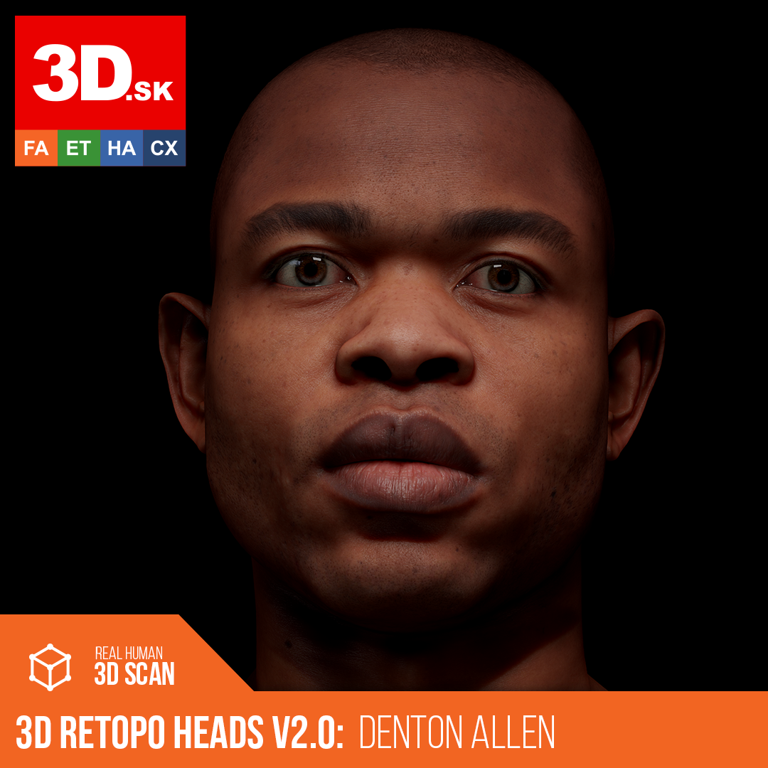 3D.sk Retopologized Head 3D Scans